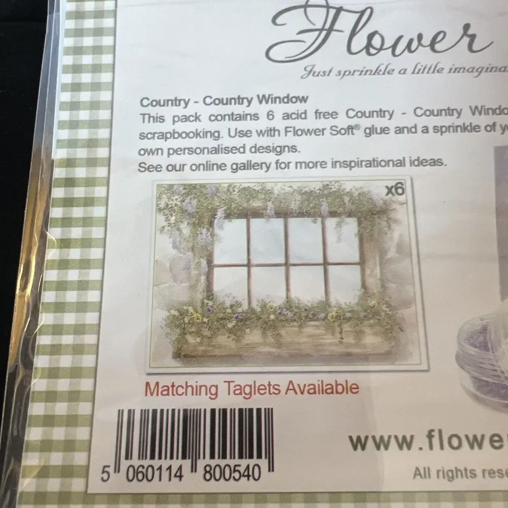 New Flower Soft Card Making Focal Toppers - Vintage Country Window Card Topper‎
